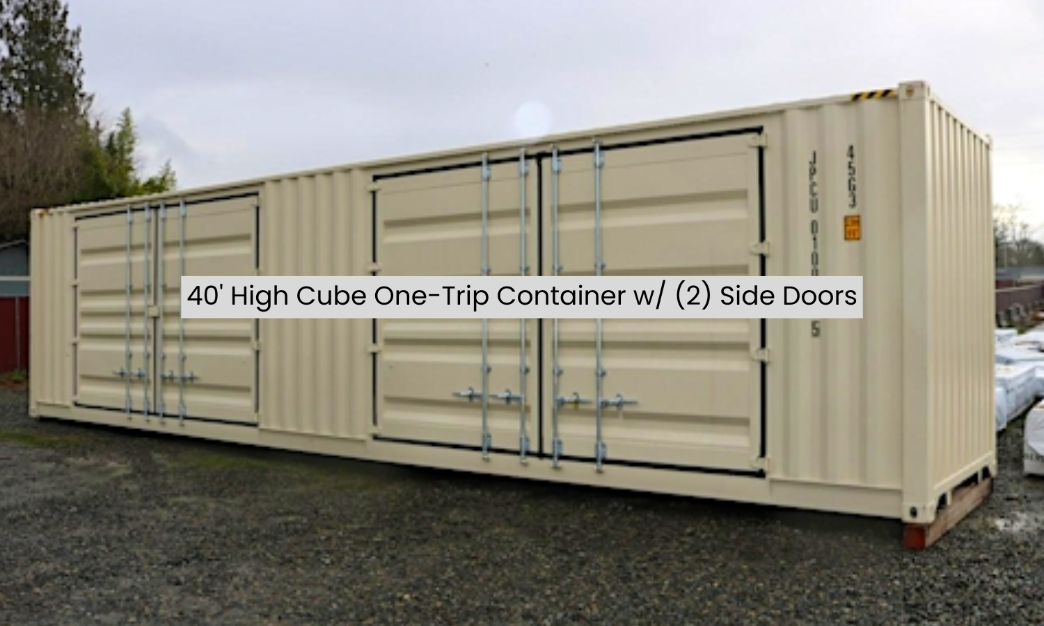 40' High Cube One Trip Container w (2) Side Doors